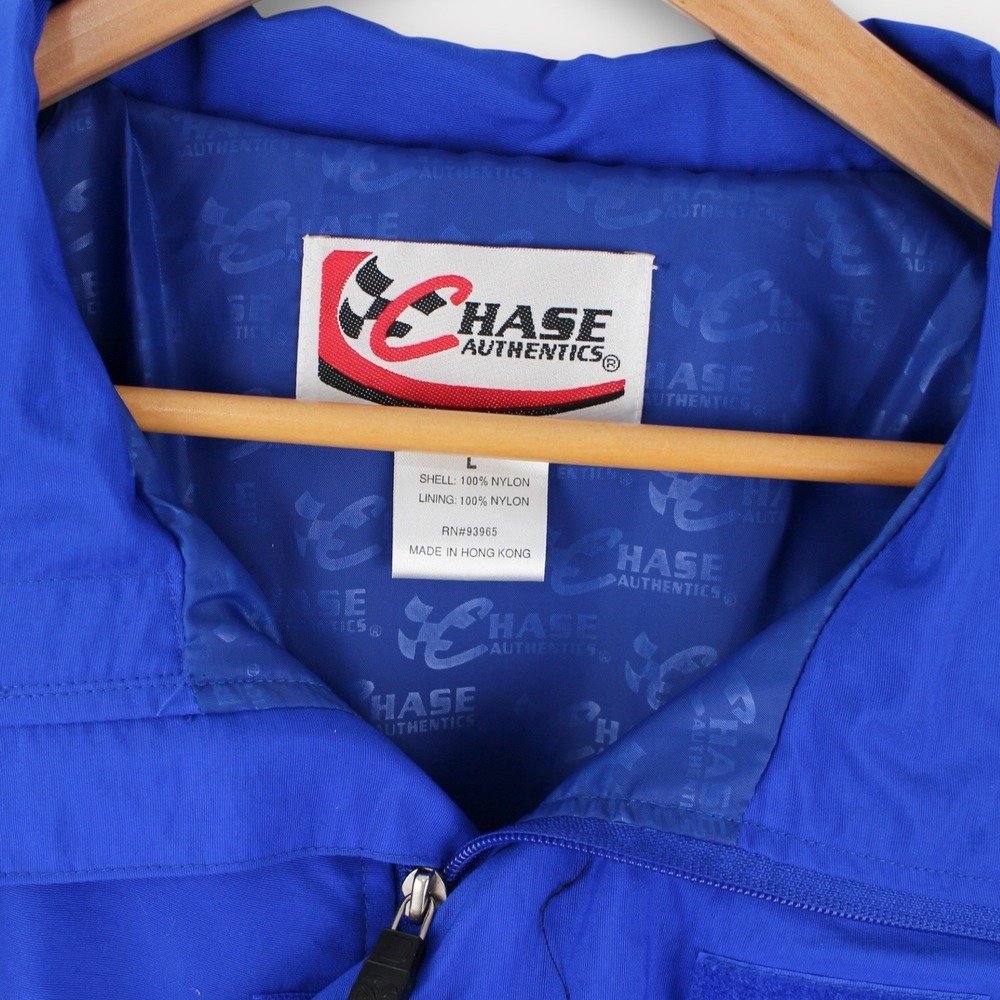 Chase Authentics NASCAR Racing Jacket Kraft 100 Years Embroidered Blue Mens L - Picture 4 of 4